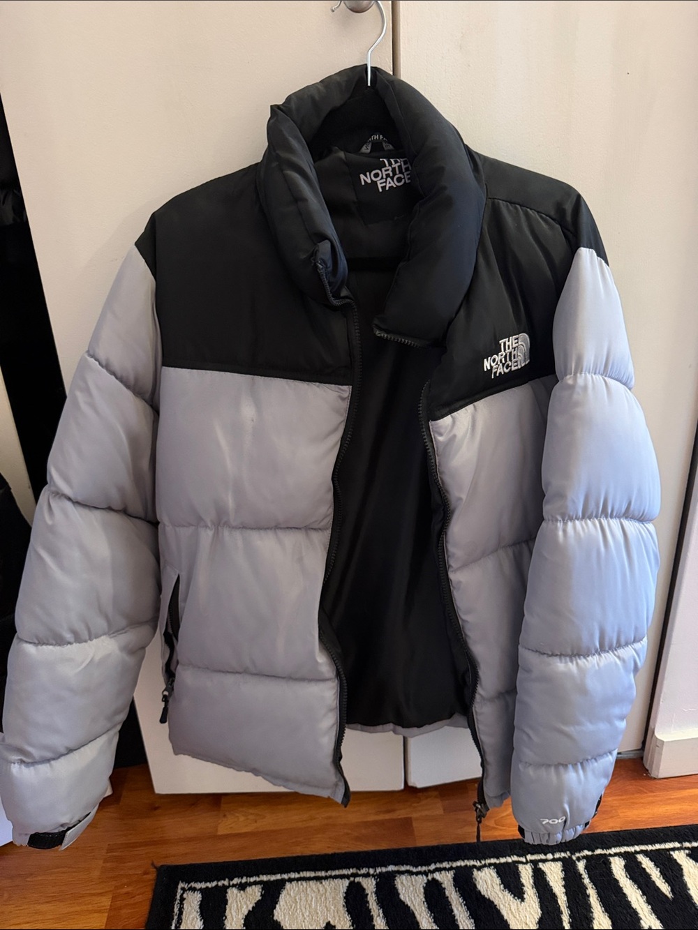 The North Face Black and Light Gray Puffer Jacket